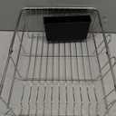 JASIWAY Dish Drying Rack in Sink, Expandable Stainless Steel Dish Drainers for Kitchen Counter, Dish Dryer Rack for Inside Sink, Over The Sink Dish Racks with Utensil Holder, Silver