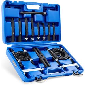 Bearing Puller Set, 5 Ton Capacity Bearing Separator, Pinion Wheel Bearing Removal Kit with 2" and 3" Jaws, Wheel Hub Axle Puller Set, Heavy Duty Bearing Splitter Tool Kit with Blue Case