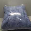 Cozy Bliss Cooling Comforter Seersucker Plaid King, Q-Max 0.4 Reversible Lightweight Cooling Blanket, Breathable Silk Smooth Summer Bedding Quilt for Hot Sleepers Night Sweats, Denim Blue