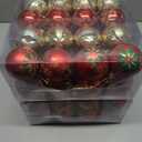 2 x 40PCS 2.36" Christmas Balls Ornaments, Plastic Christmas Tree Ornaments, Holiday Baubles, Hanging Decorations for Xmas Trees Holiday Party, Gold Red Baubles