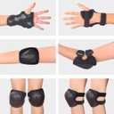 Kids/Youth Knee Pads and Elbow Pads Set with Wrist Guard 3 in 1 Kids Protective Gear Set for 3-14 Years for Skateboarding, Skiing, Cycling, BMX Biking, Running, Scooter