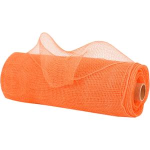MEEDEE Orange Deco Mesh 10 Inch Rolls Halloween Mesh Orange Mesh Ribbon for Wreaths, Christmas Tree, Garland, Staircase, Mailbox, Centerpiece, Decorating and Crafts (30 Feet)