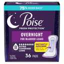 Poise Overnight Incontinence & Postpartum Pads for Bladder Leaks, 8 Drop Extra Coverage, 36 Count