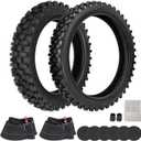 GREHUA 3.00-12 80/100-12 Rear 60/100-14 2.50-14 Front Tire and Inner Tube for CRF110 KLX110 SSR125 CRF70 XR70 Tuttio Soleil01 125cc 110cc KX65 KX110 TTR110 PW80 Pit Dirt Bike Off Road Motocross Parts
