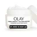 Olay Firm & Smooth Collagen Peptide Face Moisturizer, 2 oz Fragrance Free Firming Face Cream for Hydration and Skin Renewal, Recyclable Eco Jar Packaging