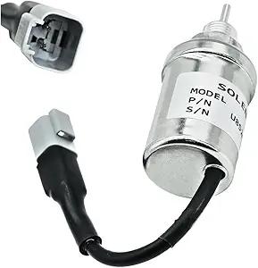 12V Fuel Stop Shutoff Solenoid Valve 185206452 U85206520 Compatible with Perkins 402D 403D 404D Caterpillar Cat 3024C 3013C 216 226 228 232 242