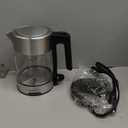 Basics Electric Kettle with Glass Carafe for Tea and Coffee, Fast Boiling, Auto ShutOff, BoilDry Protection, Temperature Control, Removable Filter, 1 Liter, 1500W, BPAFree