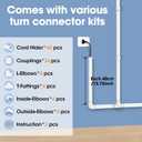 630in Cord Hider Kit, Cord Covers for Wires on Wall, Cord Hider for Wall Mount tv, tv Cable Hider Wall kit, Paintable Cable Raceway, Wire Covers for Cords, 40X L15.7in X W0.59in X H0.4in, White