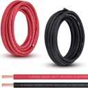 4 Gauge Battery Cable, 20FT Red + 20FT Black 4 AWG Pure Copper Wire Welding Cable, for Automotive, Battery, Solar and Generator, Standard USA OFC Wire