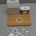 Alarm Clock Charging Station for Bedrooms, 7 in 1 Wireless Charging Station, Magnetic Charger with Night Light Bedside Clock for iPhone 17 16 15 14 13 12 Pro Max, Apple Watch, AirPods (Wood)