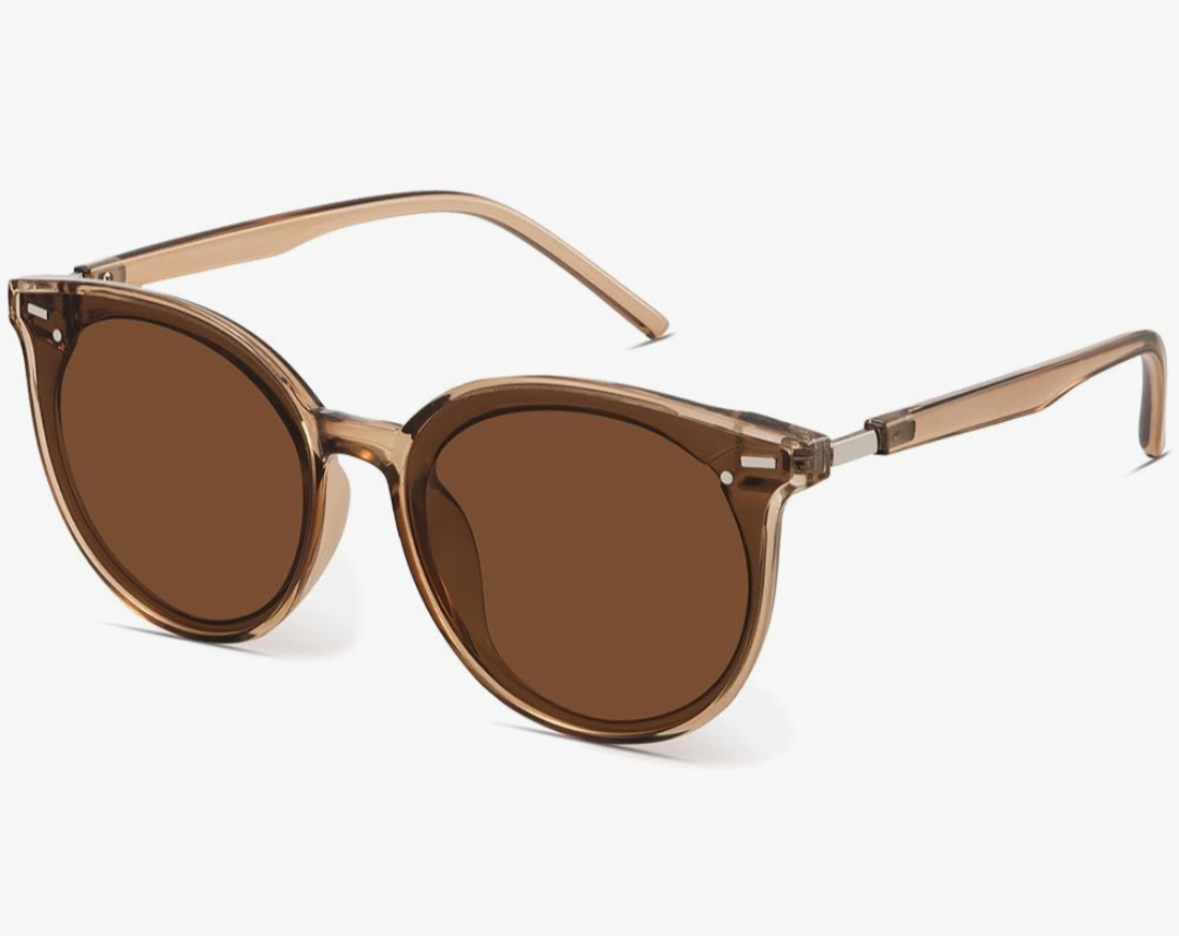 Livho Polarized Sunglasses, Retro & Oversized Shades for Women with Round Lenses