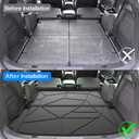 KUST Trunk Cargo Mat for 2011-2019 Ford Explorer, Rear Cargo Trunk Liner for Explorer Accessories All Weather Protection TPE Rubber Raised Edge