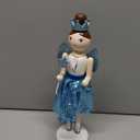 Joliyoou 12 Inch Christmas Wooden Nutcracker, Blue Fairy Nutcracker Holding A Star Wand Mantel Figurine, Xmas Nutcracker Tabletop Centerpieces Festival Shelves Decor