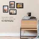 KINLINK 5x7 Picture Frame Black Set of 4, Wooden Photo Frames Matted 4x6 with Plexiglass for 4x6 with Mat or 5x7 without Mat for Table and Wall Display