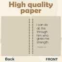 3 x Neutral Christian Spiral Notebook, Philippians 4:13 Bible Verse Journal, Religious Scripture Journals for Writing, Bible Notebooks for Note Taking, Church Notes Journal, 5.5x8.3 Inch