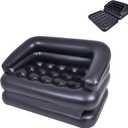 Inflatable Couch Air Sofa Bed, Blow Up Sofa for Camping Waterproof, Black