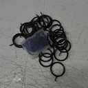 Hotop 30 Pcs Metal Drapery Curtain Rings 0.98/1.26/1.65 inch Interior Diameter and 30 Pcs Hanging Curtain Drapery Pin Hooks for Window Door Shower(32 mm,Black)