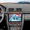 [4+128G] Android 15 Car Radio Stereo for Mazda 3 2004-2009 with Wireless Carplay&Android Auto,9 Inch Car Radio with Mirror Link Bluetooth FM/RDS WiFi GPS EQ DSP SWC+AHD Backup Camera