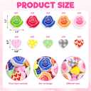 2 x Fancy Land 100Pcs Valentine Vase Filler Rose & Heart Foam Shapes for Valentine's Day Candle Jars Wedding Table Scatter Romantic Centerpiece Decor for Party Home DIY Decoration Crafts