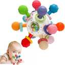 Baby Montessori Sensory Toys for 0-6 6-12 Months, Baby Teether Teething Toys for Babies 0 3 6 9 12 18 Months, Newborn Infant Learning Developmental Toys Gifts for 1 2 Year Old Boys Girls (White)