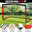 VAVOSPORT Kids Soccer Goals for Backyard Set, 2 of 4x3 / 6x4 ft Portable Soccer Goal Nets, Pop Up Mini Toddler Soccer Net Training Equipment & Ball, Cones for Ages 3-14, Outdoor Games Gifts for Kids