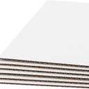 Golden State Art, 25 Pack 16x20 One-side White Corrugated Cardboard Sheets, Flat Cardboard Inserts Layer Pads for Mailing, Packaging or Art Crafts photo backing (1/16" Thick)