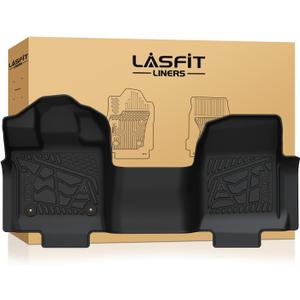 LASFIT Floor Mat for Ford F-150 2015-2026 Regular Cab(Bench Seat, Carpet Floor) All Weather Portector TPE Waterproof Truck Liner for Ford F150 Standard Cab-1st Row Black