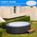 5.2 Ft Inflatable Hot Tub Cover, Round Hot Tub Cover, Energy Saving Lid for Round Hot Tub, Outdoor Inflatable Hot Tub, Foldable Protective Rain Overflow Cover for Outdoor Inflatable Hot Tubs