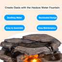 Cascading Indoor Tabletop Water Fountains with LED Light - Rockery Waterfall Fountain - Quiet and Relaxing Water Sound - Small 9.7 Inch Desktop Size - Home/Office Decor