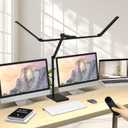 36W 3000LM Ultra Bright Architect Desk Lamp with Base, 47.4Inches Wide Tall Overhead Desk Light for Home Office, Dimmable Table Light with Remote for Desktop Working,Drafting,Reading (Black)