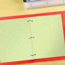 KAISA Loose Leaf Notebook Paper, 4x4 Quad Graph Ruled, 300 Sheets Per Lined Paper, 8" x 10.5", 3 Hole Punched for 3 Ring Binder, Canary, Made In USA (1pack)