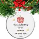 Thank You Teacher Gifts, End of Year Gift from Student, 2025 Christmas Ornament Teacher Appreciation Keepsake (C2)