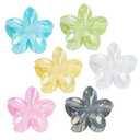 Brilliant Jelly Flower Hair Claw Clip for Women Girls 6 PCS Large Plumeria Flower Hair Clips for Thick Thin Hair Hawaii Hair Accessories
