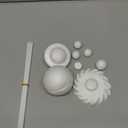 12 Piece 3D Solar System Model Kit for Kids Crafts, Outer Space Science Projects, White Polystyrene Foam Balls for Painting and Coloring, Spheres and Dowels Included 1