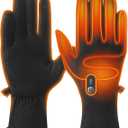 Heated Gloves for Men Women with 7.7V 2400mAh Rechargeable Battery Thin Liner Work Thermal Winter Heating with Touchscreen (Medium)