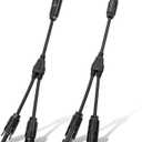 ECO-WORTHY Solar Connectors Y Branch Parallel PV Adapter Cable Wire Plug Tool Kit for Solar Panel(M/FF+F/MM)