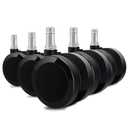 Herman Miller 60mm (2.36") Aeron Chair Caster Wheels Replacement (Set of 5, Black), Heavy Duty, Universal Size, Fit Most Brand Office Chair