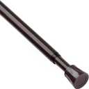 TYRON 1Pcs Spring Tension Curtain Rod 28 to 40 Inch, Bronze, Adjustable Small Tension Rods, Window Curtain Rod No Drilling