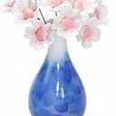 Ceramic Flower Bouquet Set of 10 Handmade Ceramic Roses Simulated Flowers Ceramic Floral Decorations, Creative Gifts for Flora Home Decor (Pink Peony, 10 Inch (Pack of 10))
