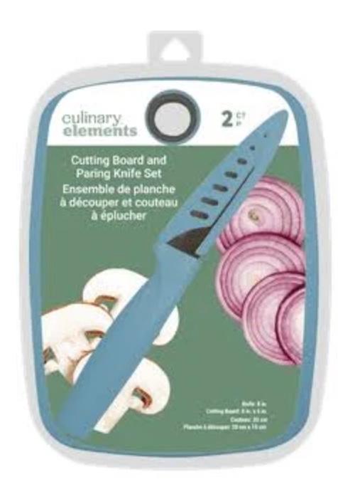Culinary Elements Cutting Board And Parking Knife Set