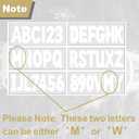 4 Sets 3" Alpha-Numeric Registration Identification Numbers Stickers for Boat Car Mailboxes Window Door Signs Address Number Waterproof Decor White