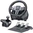 PXN - V9 Gen2 Racing Wheel - 270&900 Car Sim Steering Wheel, 3 Pedals, H Shifter, APP Support, Vibration Feedback - Gaming Steering Wheel for PC, PS4, Xbox One, Xbox Series X/S