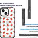Compatible for iPhone 14 Plus Case with Magsafe,Strawberry Garden Pattern Girly Aesthetic Kawaii Fruit Design Clear Shockproof Phone Case Cover for Women Girls