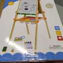 Kids Art Easel with Paper Roll for Toddlers, Adjustable Double Sided Magnetic Drawing Board Dry Erase Whiteboard & ChalkboardEasel for Toddlers 2-4 Years Painting Wooden Easel Kids 4-8, 39 inches