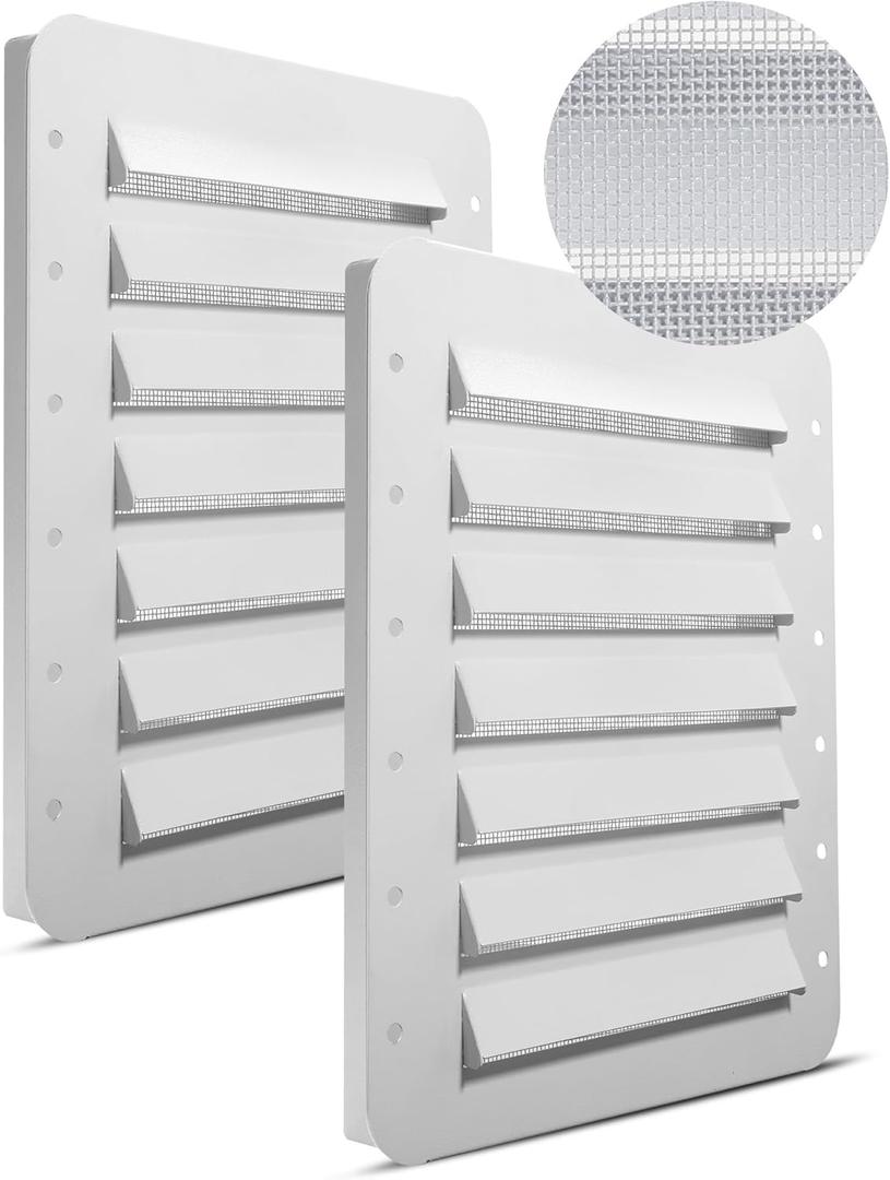 Heavy Steel Shipping Containers Vents with Screens, Increase Air Circulation, Prevents Condensation and Overheating, Suitable for Container Houses, Containers, Offices and Cabins (2-Pack)