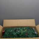 Ceenna Extra Long 15ft Christmas Garland with 100 LED Lights Artificial Pine Prelit Lighted Christmas Outdoor Indoor Decorations Xmas Holiday Stairs Railing Mantle Door Decor(Berry Bow Garland)