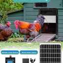 Automatic Chicken Coop Door with HD Camera, Solar Powered, WiFi Enabled, APP-Based Monitoring, Remote Control and Timer, with Anti-Trap Sensor and Alarm Drive(Black)