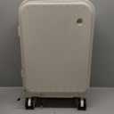 Luggage Sets 5 Piece Carry on Hardside Suitcase with Spinner Wheels 20-inch Travel Luggage with Lock & Quick-Access Front Compartment Includes Travel Weekender Bag & Packing Cubes (A2-white)