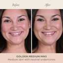 PR MINERALS 4-in-1 Pressed Mineral Makeup Powder Foundation with SPF 15 - Concealer & Finishing Compact Pressed Powder for Face - Buildable Medium to Full Coverage Foundation Powder