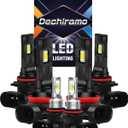 Compatible For 2015 2016 2017 2018 2019 2020 2021 2022 2023 Ford F150 High Low Beam Fog Lights Bulbs Combo,6000K White light,Car interior light bulb(Pack of 6)